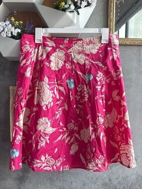 Vintage 2005 Old Navy Fuchsia Pink Floral Skirt